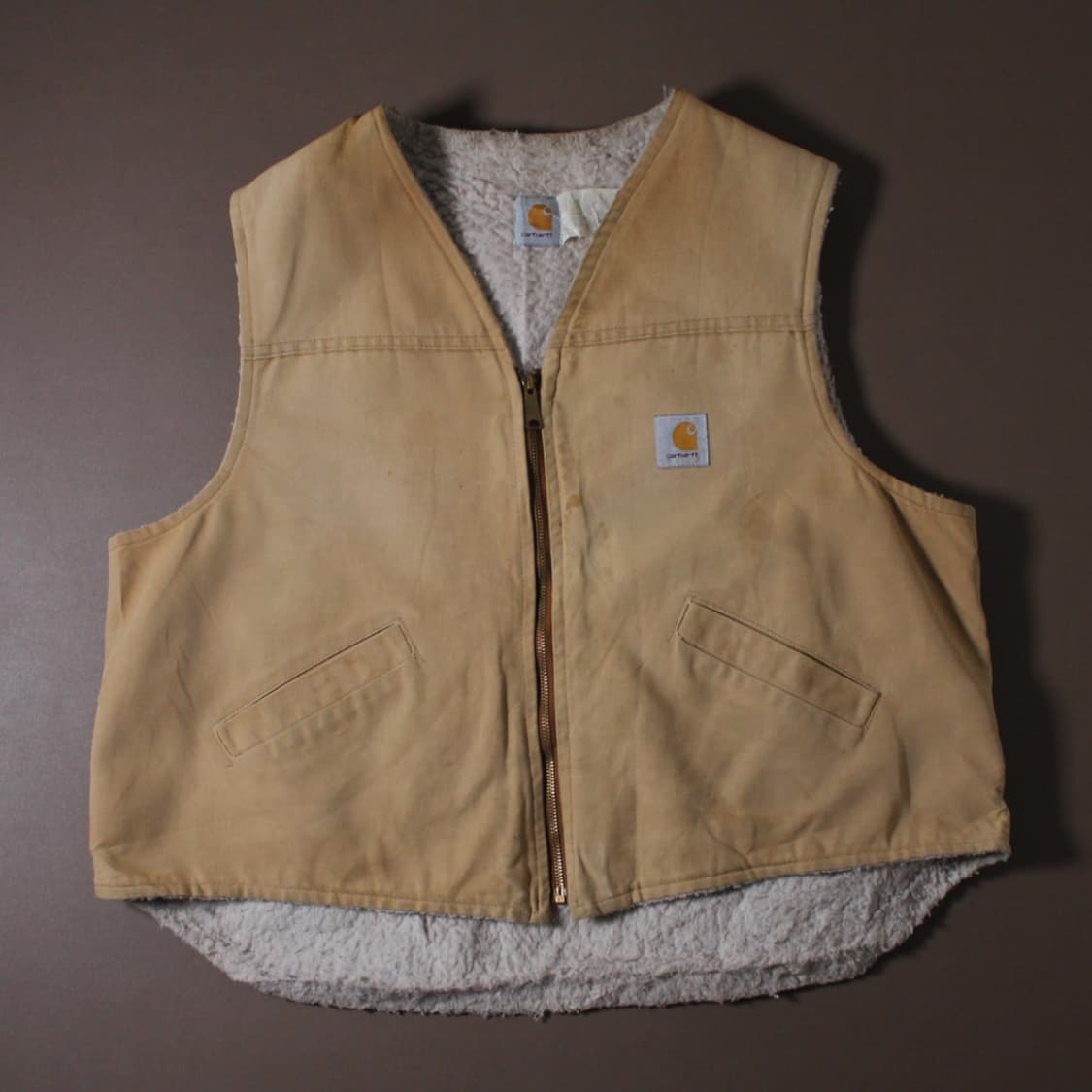 00's Carhartt 칼하트 덕 캔버스 쉐르파 베스트 상품이미지1