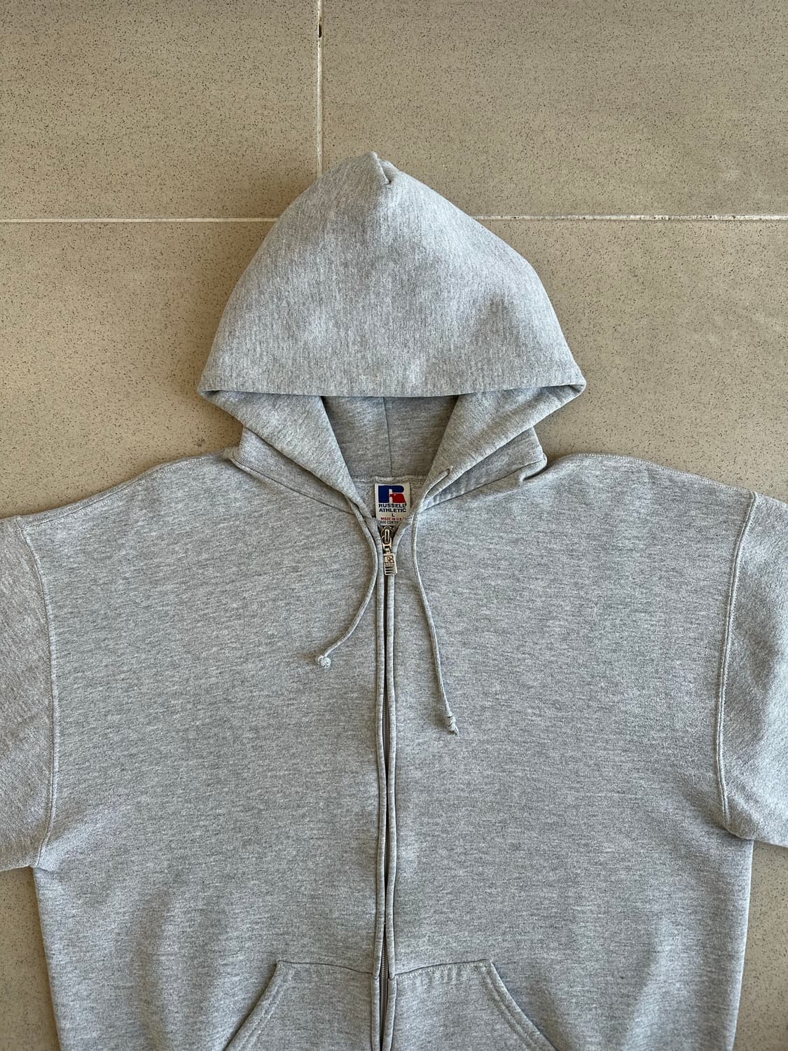 90s 빈티지 러셀 후드집업 그레이 L USA 상품이미지4