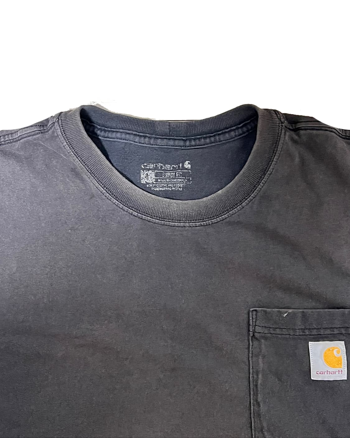 Trashed Carhartt T shirt (Black , S)
 상품이미지3