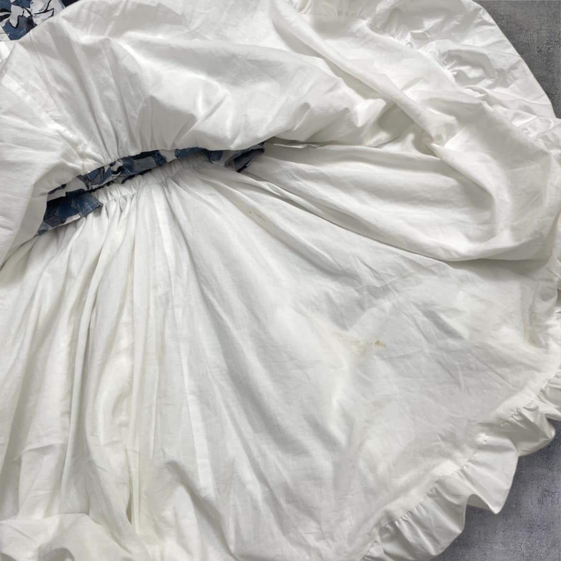 다웨이 DAWEI 블루 플라워 프린트 벌룬 원피스 36 상품이미지8