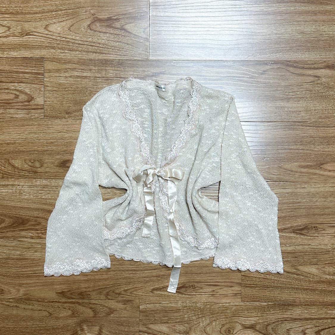 빈티지 라떼 리본 레이스 가디건 히메갸루 로걀 라떼 발레코어 모리걸 고딕 상품이미지2