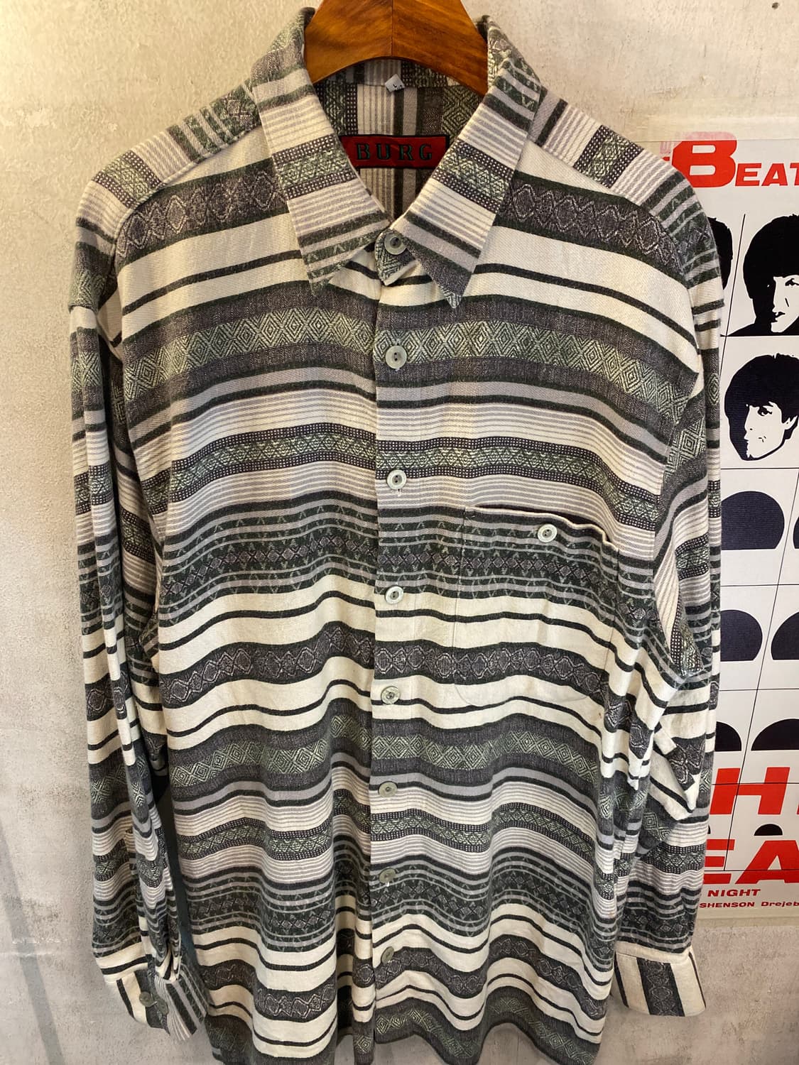 Vintage 티롤 패턴셔츠 L 상품이미지2