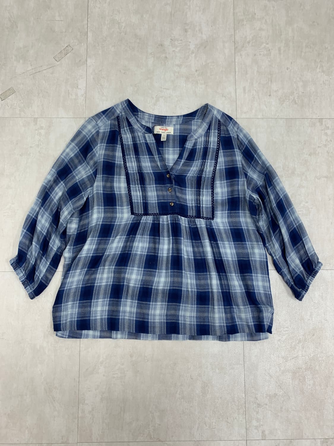 Wrangler 블루 체크 블라우스 #811 상품이미지1