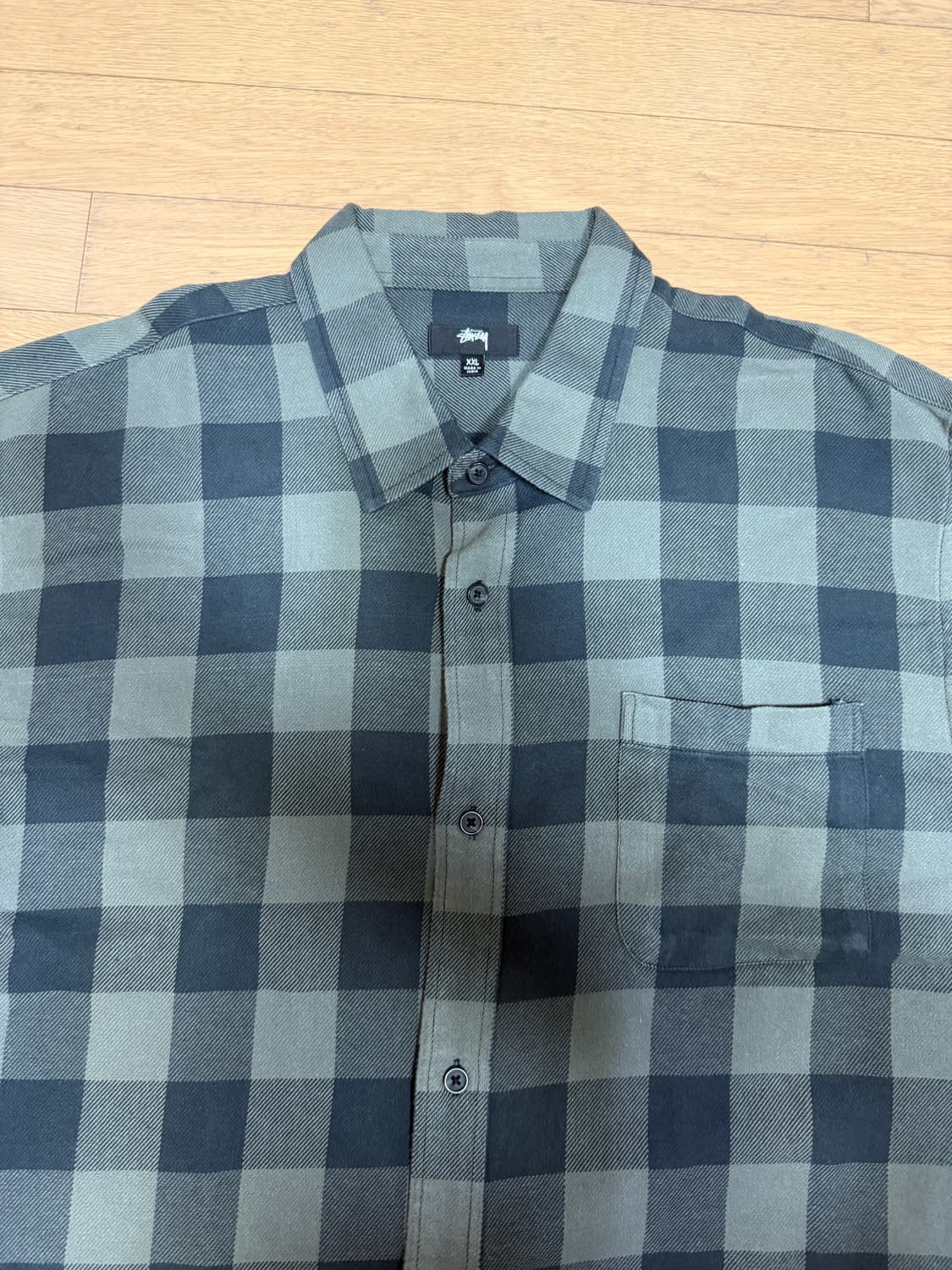 [XXL] stussy 스투시 롱슬리브 셔츠 블랙 그레이 상품이미지8