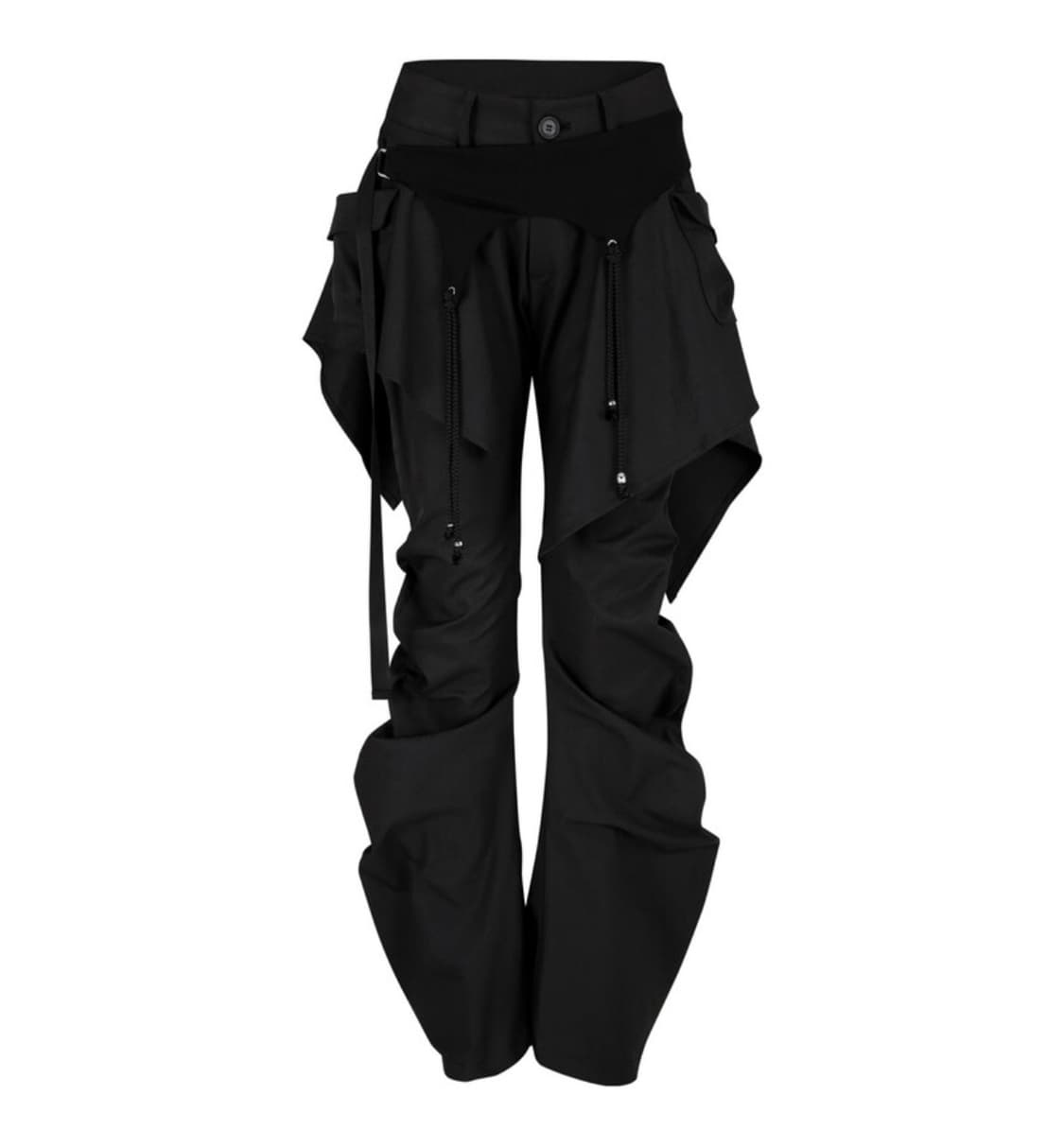 카시코 바지 Layered Strap Pants Black 상품이미지1