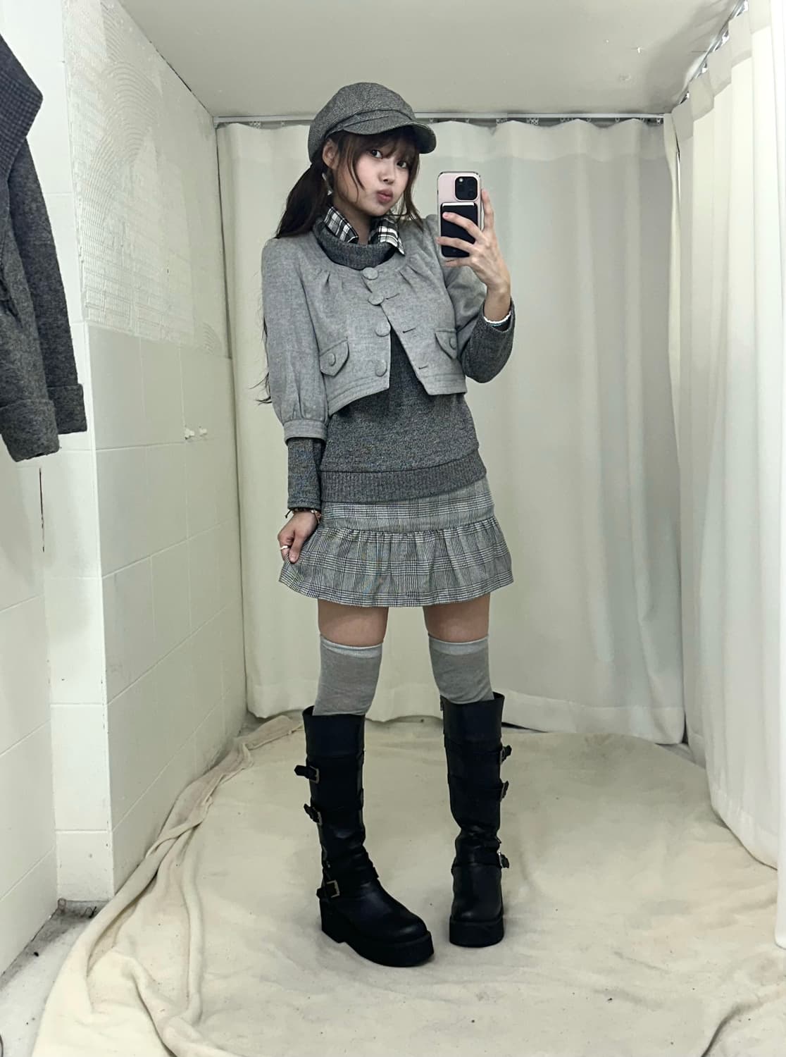 그레이 너드 니혼진 모리걸 겨울 코디세트 상품이미지3