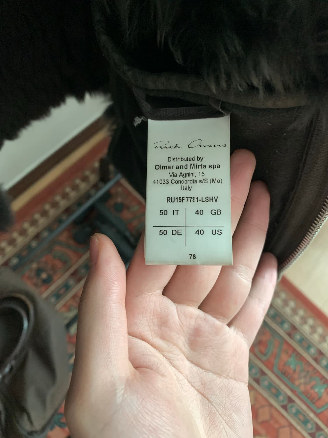 릭오웬스 인타르시아 퍼 자켓 상품이미지7