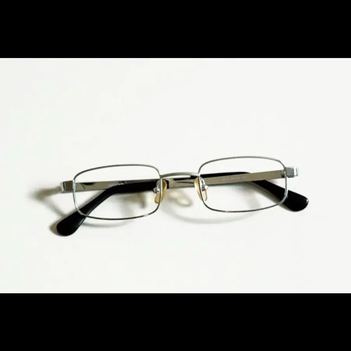 90s silver metal square glasses 상품이미지3