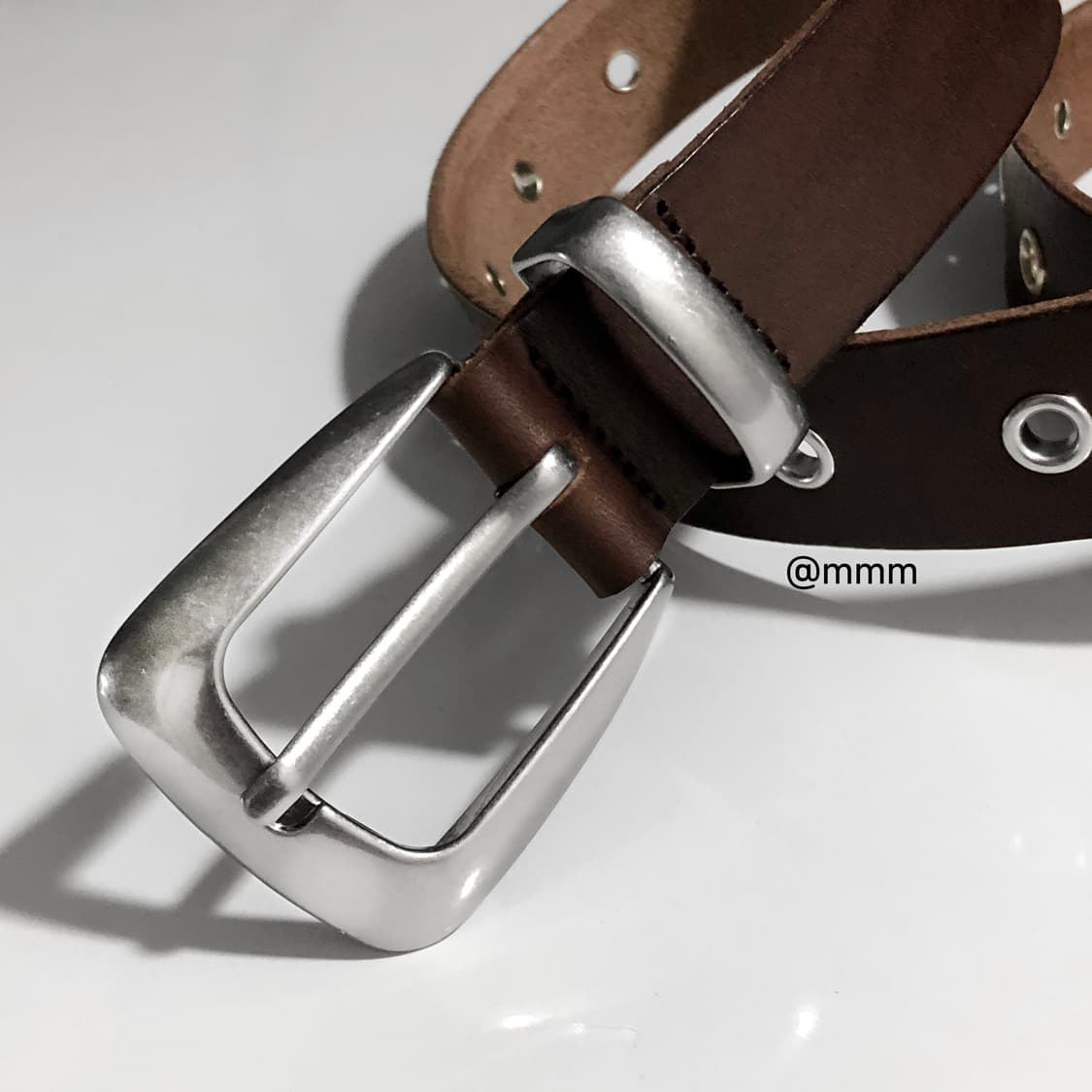 [Unisex] 아일렛 웨스턴 레더 벨트 브라운 상품이미지8