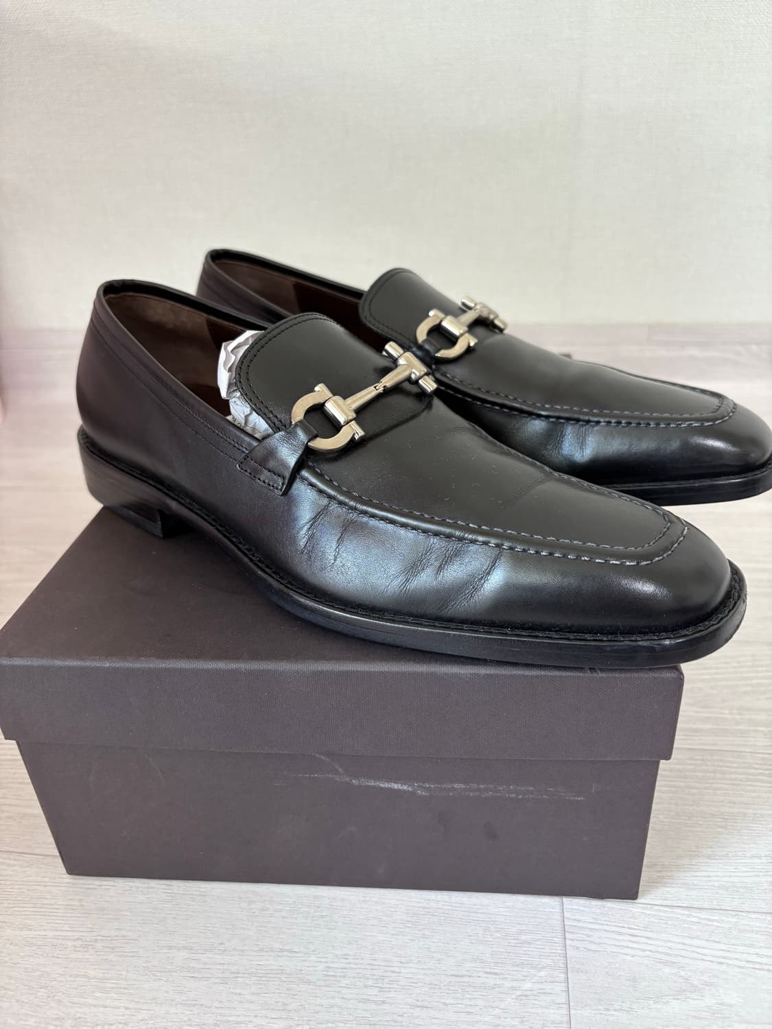 페레가모 블랙 가죽 로퍼 265 8D  상품이미지4