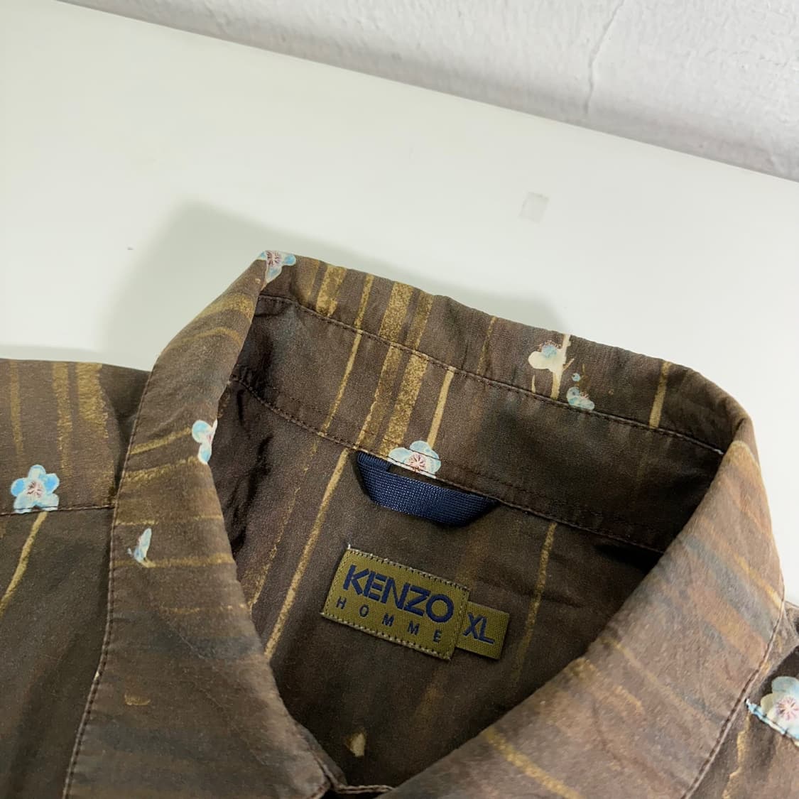 XL 겐조 브라운 플라워패턴 셔츠 상품이미지2