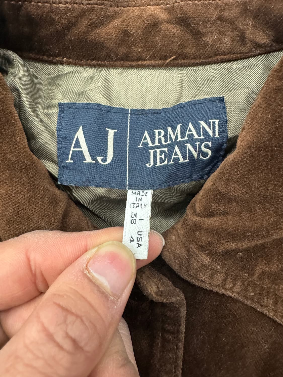 아르마니 진스 벨티드 벨벳 자켓 38 상품이미지5