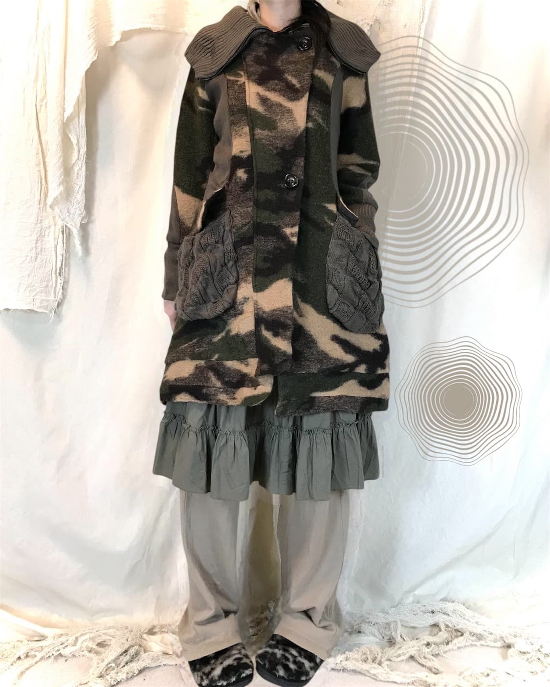 Camo Pocket Detail Longcoat 상품이미지1