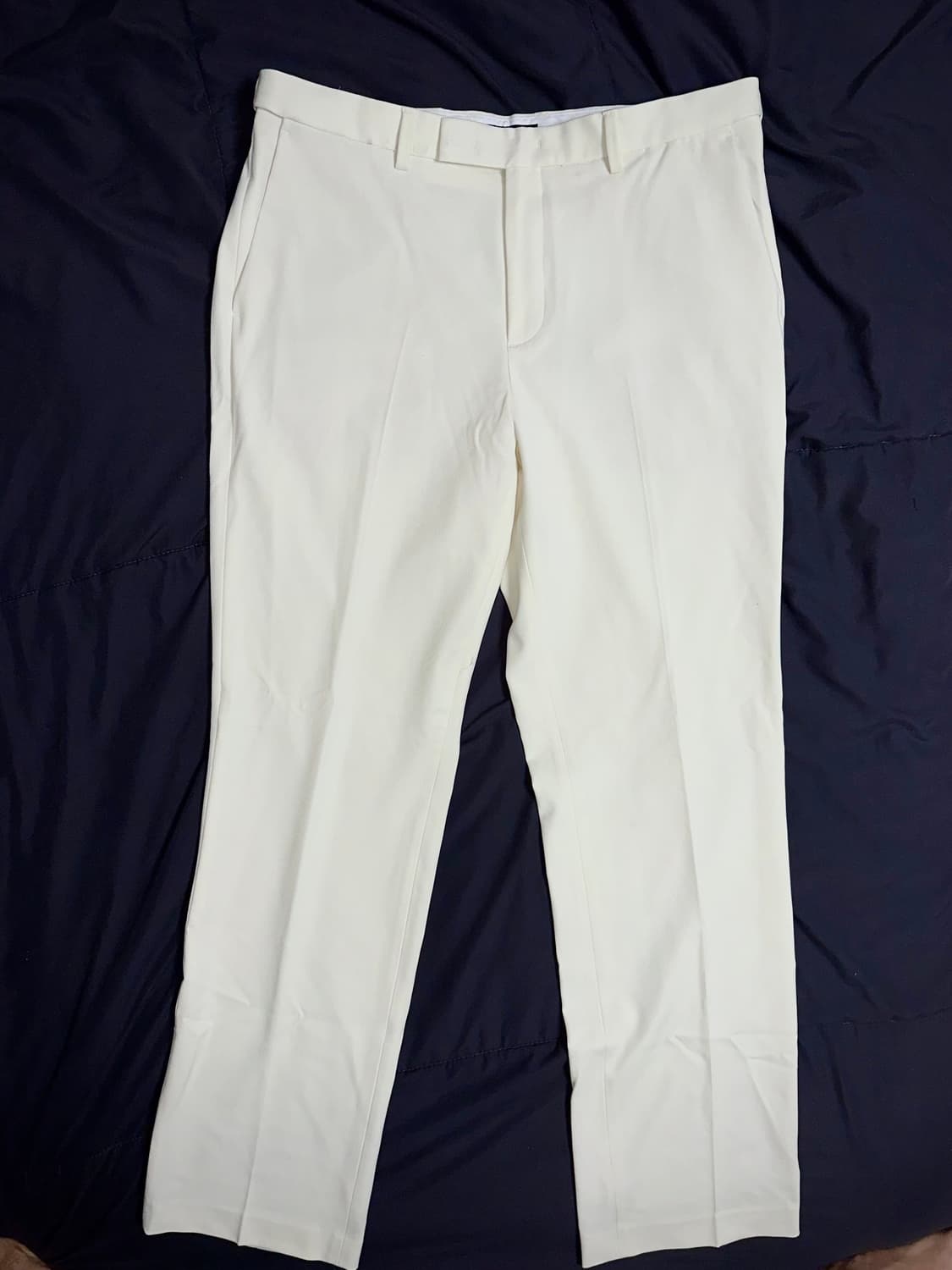 무신사스탠다드 세미 와이드 히든 밴딩 슬랙스 34 크림 새상품 상품이미지3