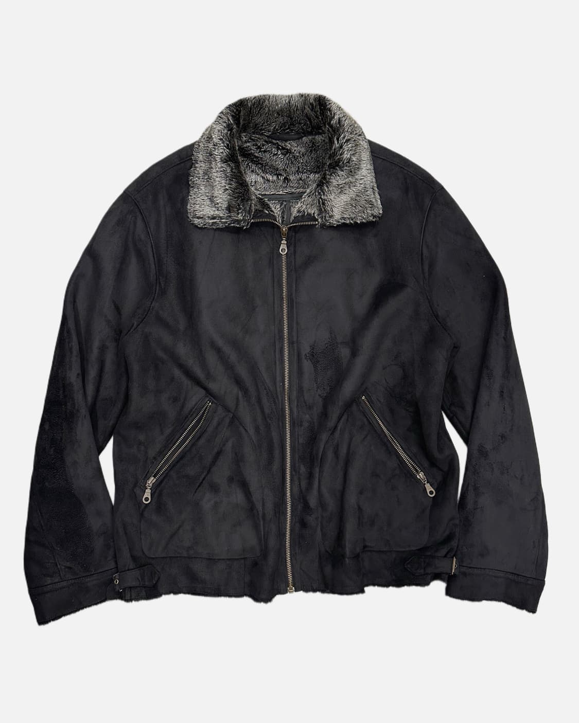 black fur shearling jacket 상품이미지1