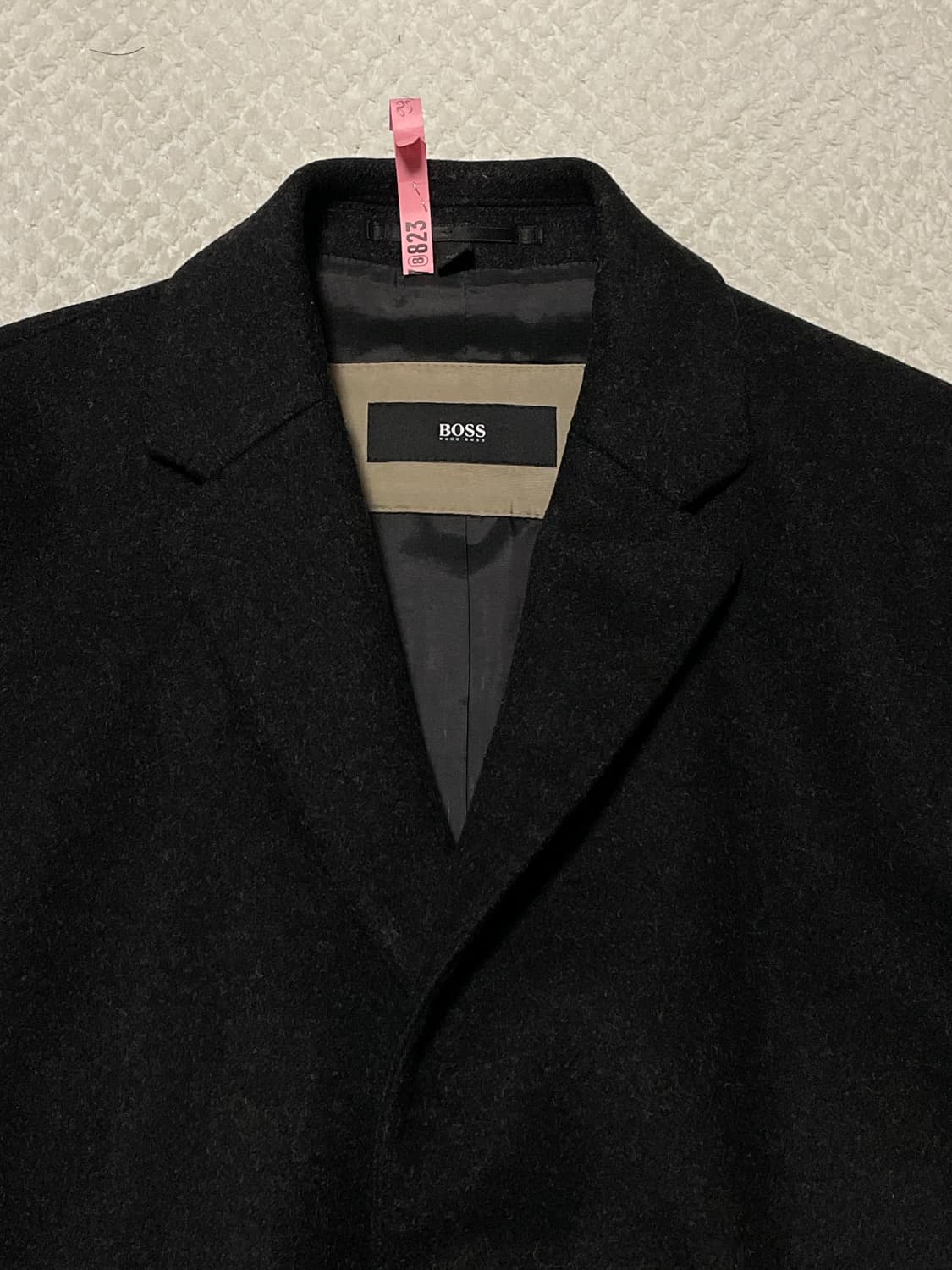 [50] BOSS 휴고보스 버진 울 미니멀 싱글 코트 다크 그레이 상품이미지7