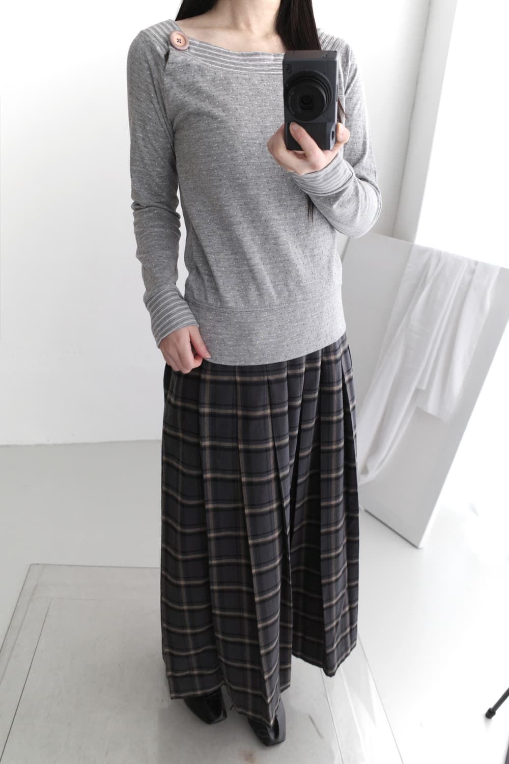 buckle check skirt 상품이미지6