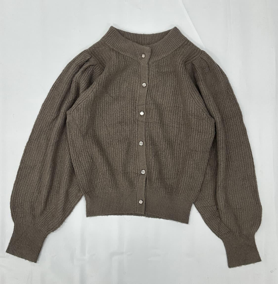🤎슈슈룬 쇼콜라깔 퍼프 니트 가디건🤎 라떼갸루 브라운 가을 핀터 상품이미지2
