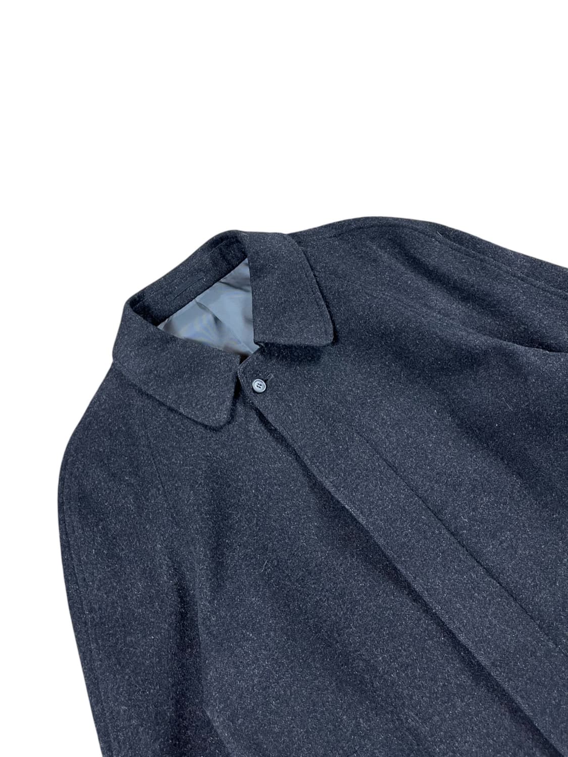 Vintage 울혼방 챠콜컬러 발마칸 코트 상품이미지2