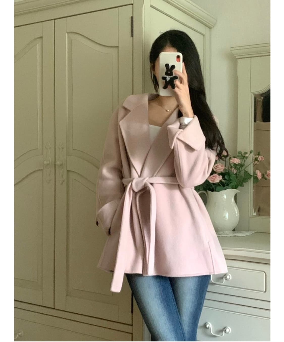 핸드메이드 핑크 코트 상품이미지4