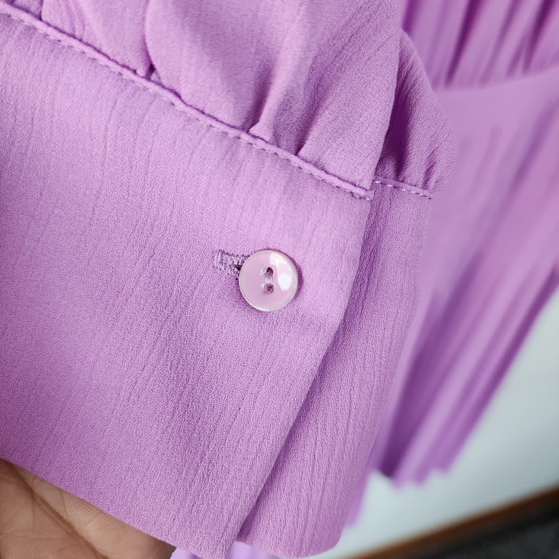 온앤온 보라색 플리츠 셔츠 원피스 상품이미지5
