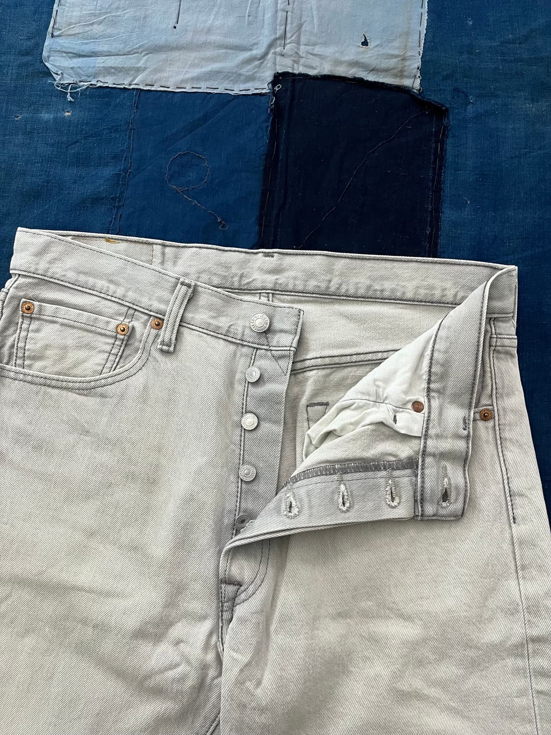 빈티지 리바이스 501 데님 팬츠 그레이 상품이미지5