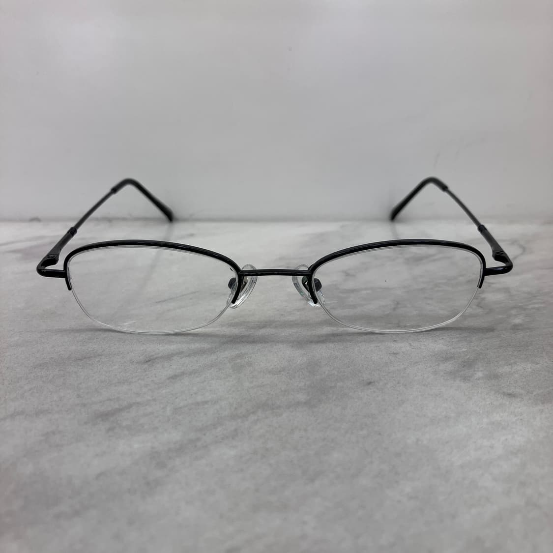 C76 ENDORPHIN 빈티지 블랙 오벌 반무테 안경 상품이미지6