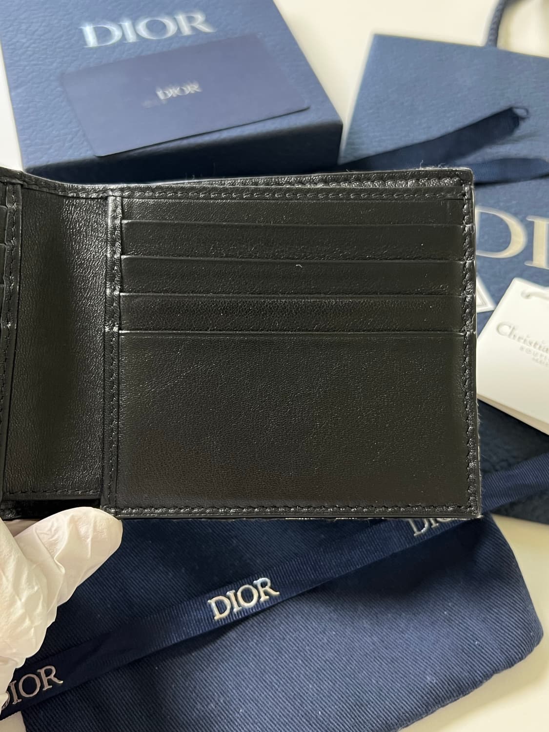 [정품] 디올 오블리크 반지갑 베이지 상품이미지8