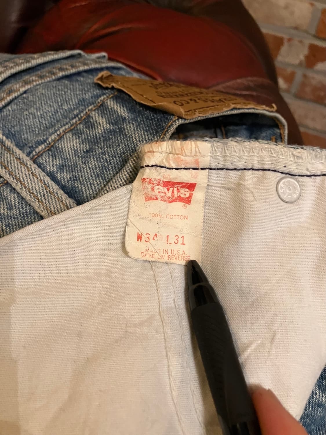90s USA 빈티지 리바이스 517 오렌지탭 부츠컷 데님 팬츠 상품이미지9