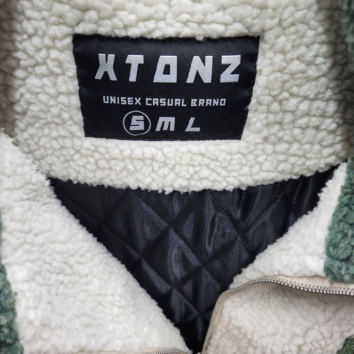 엑스톤즈 멀티컬러 컬러블럭 오버핏 후리스(안감퀄팅) 6XL 상품이미지4