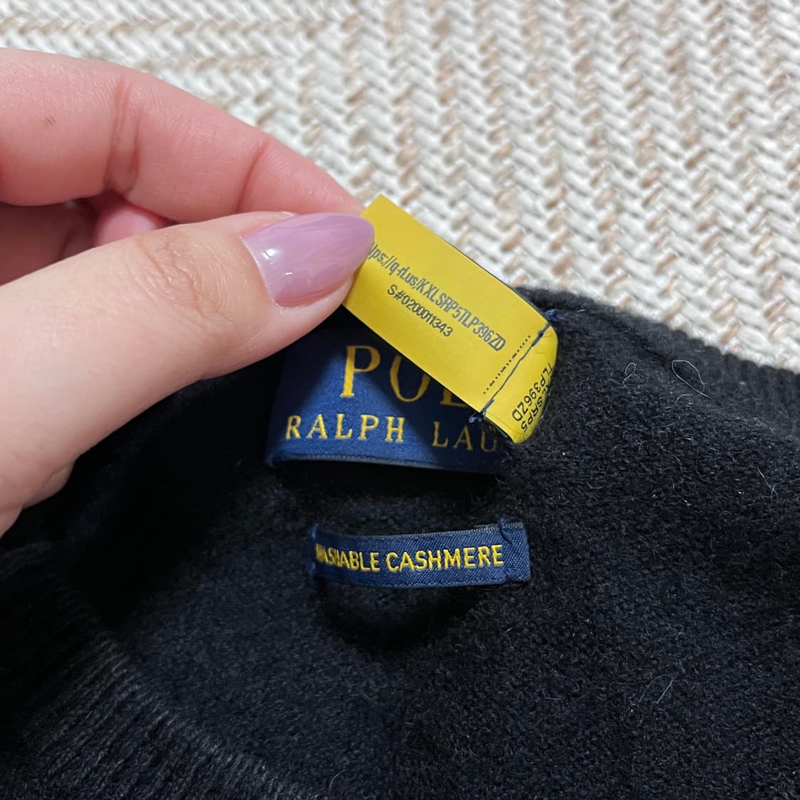 [정품] 폴로 블랙 / 실버포니 캐시미어 라운드 니트 [ XL ] 상품이미지6