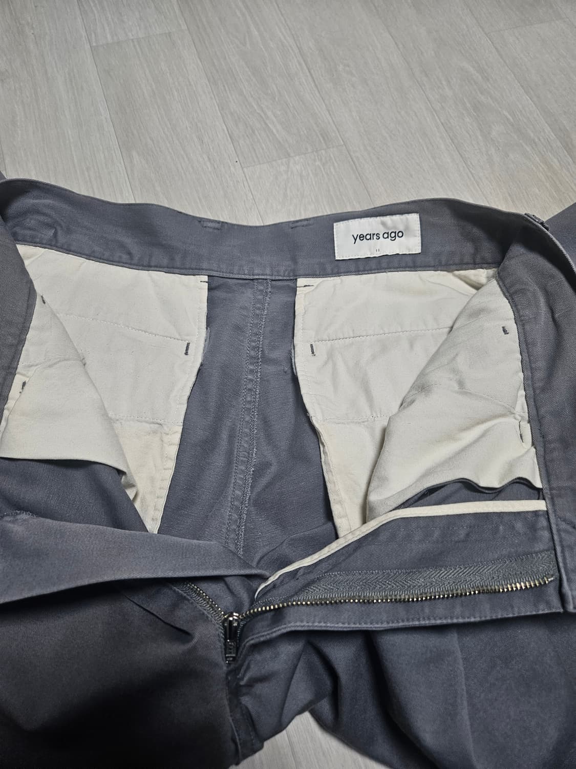 [2] 이얼즈어고 원턱와이드치노 더스티그레이 상품이미지2