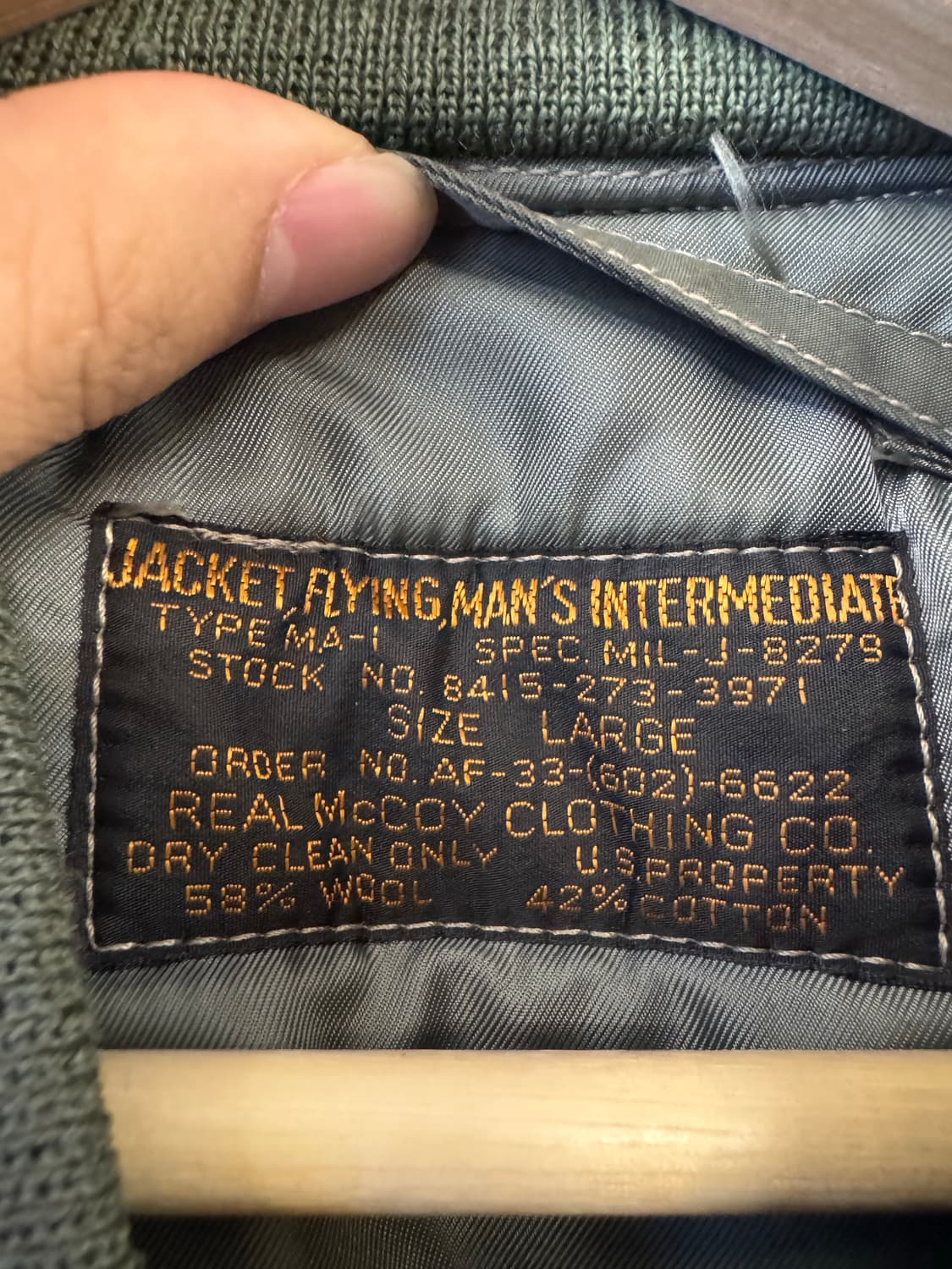 구 리얼 맥코이 Ma-1 L 상품이미지3