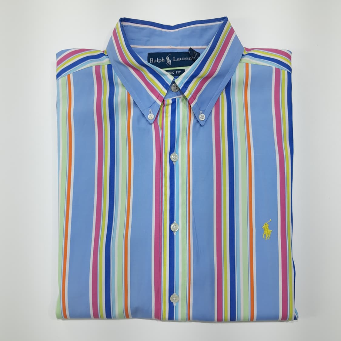 CL677 XL 폴로 90s 스트라이프 멀티컬러 버튼다운 셔츠 남방 상품이미지9