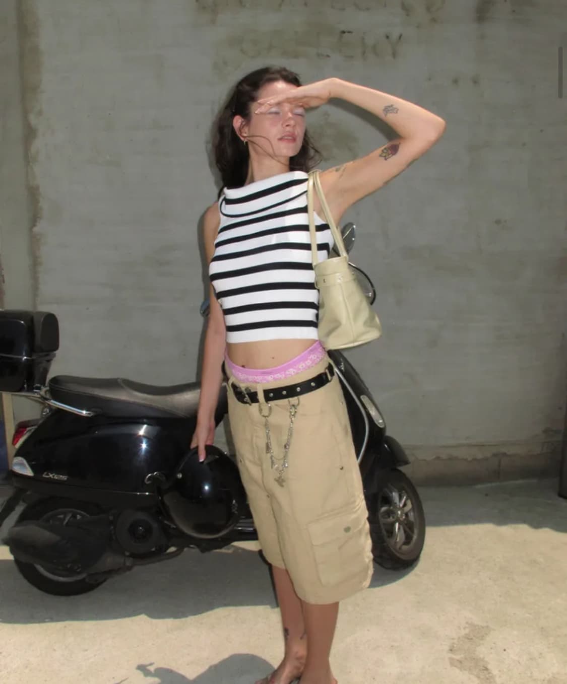 여밈 belted boat bag (beige) 상품이미지3