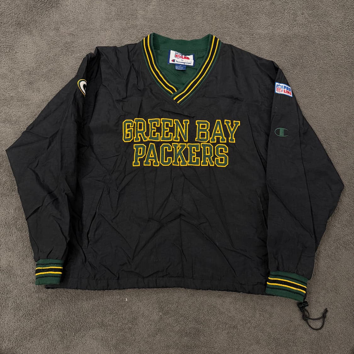 [정품/XL] 챔피온 NFL 프로라인 그린베이 패커스 바람막이 웜업 상품이미지3