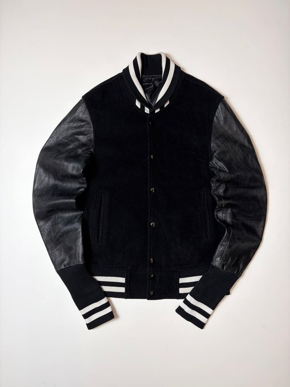 플레인바닐라 캐시미어 소가죽 바시티 자켓 PN9213 상품이미지1