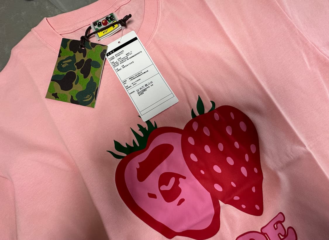 베이프 스트로베리 반팔 페일핑크 상품이미지5