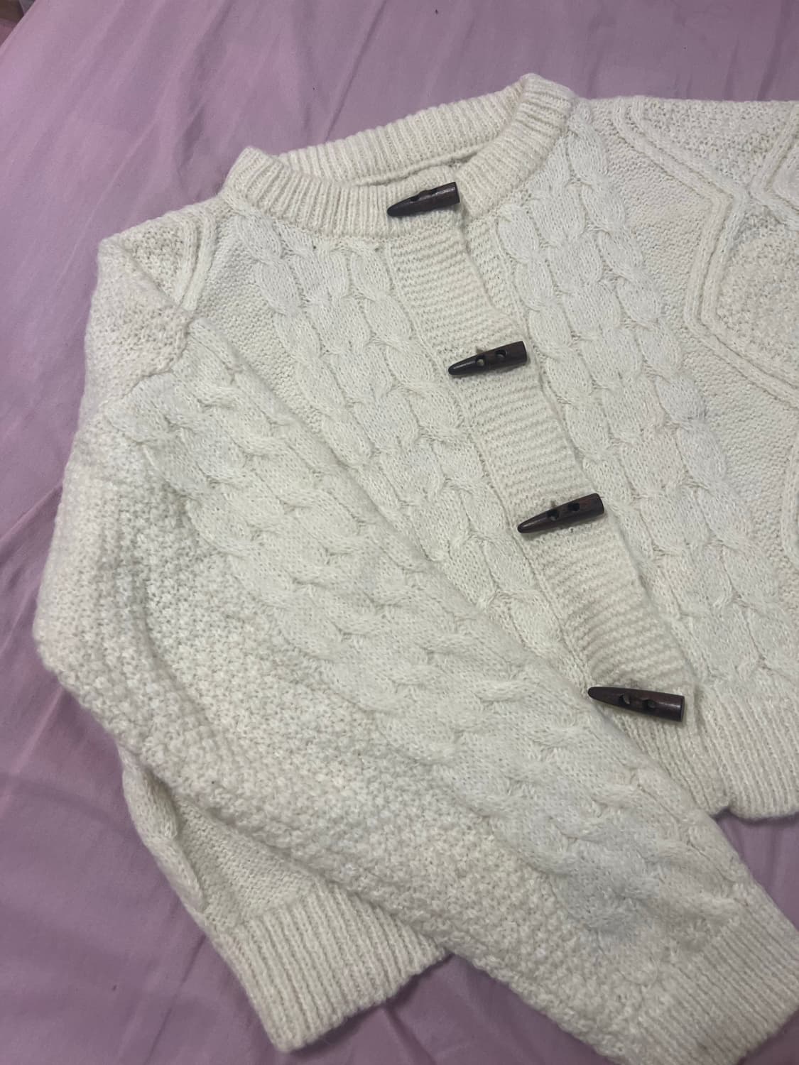 Japanese Vintage 모리걸 떡볶이 니트 가디건 상품이미지1