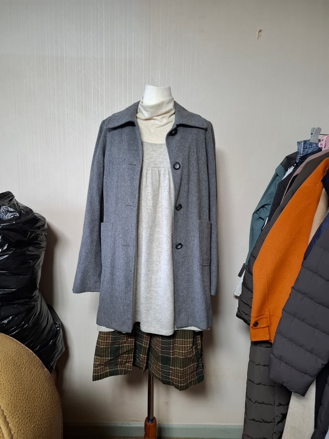 일본빈티지 레드클로버 모리걸 캐시울자켓 상품이미지1