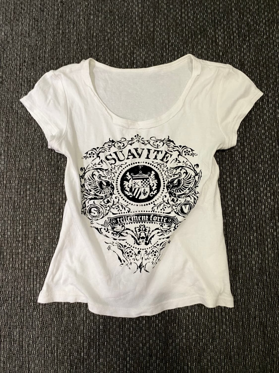  Y2K Mood Print White Tee 상품이미지4