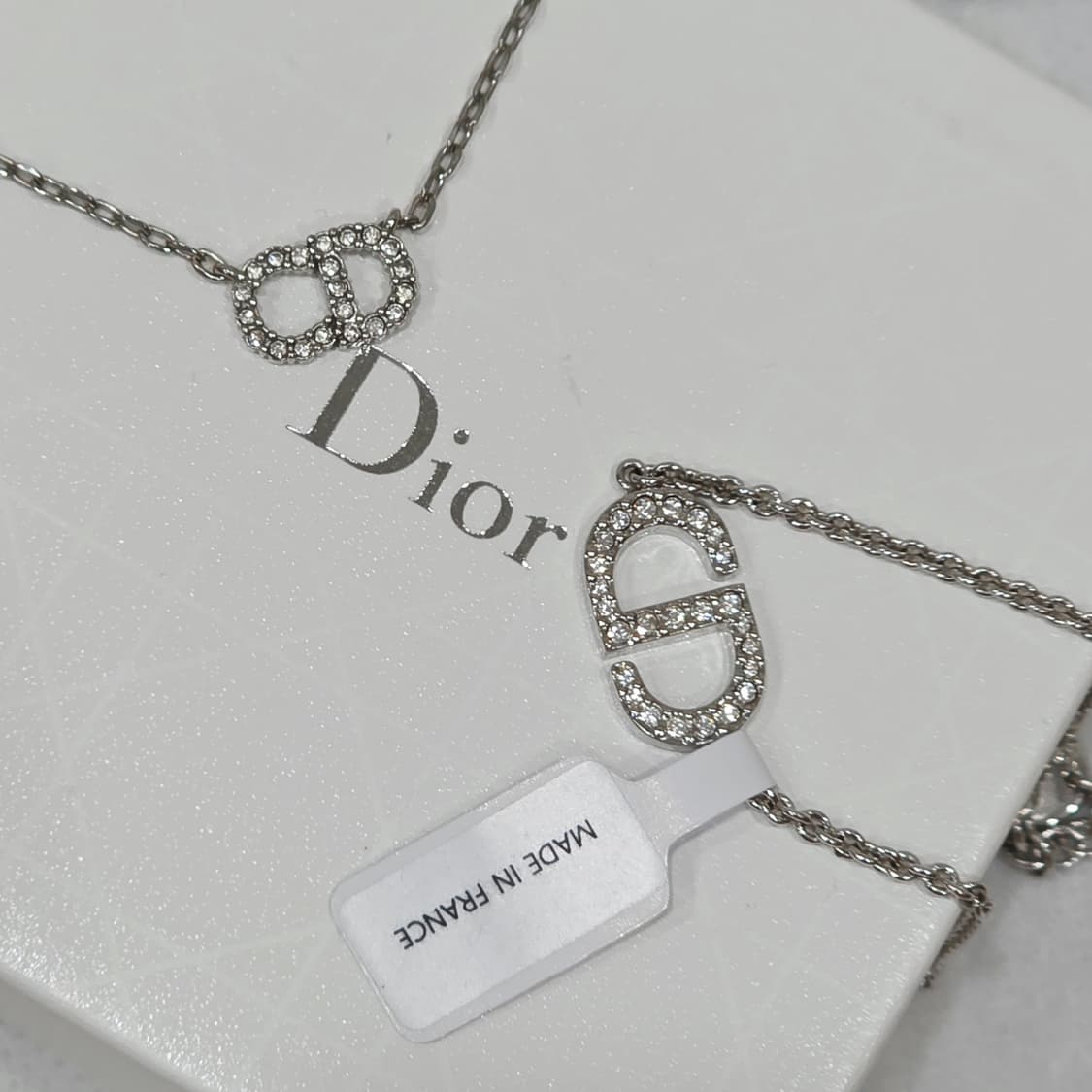 디올 은장 클레어디룬 쁘띠cd 목걸이 팔찌 세트(더스트 박스포함) 상품이미지1
