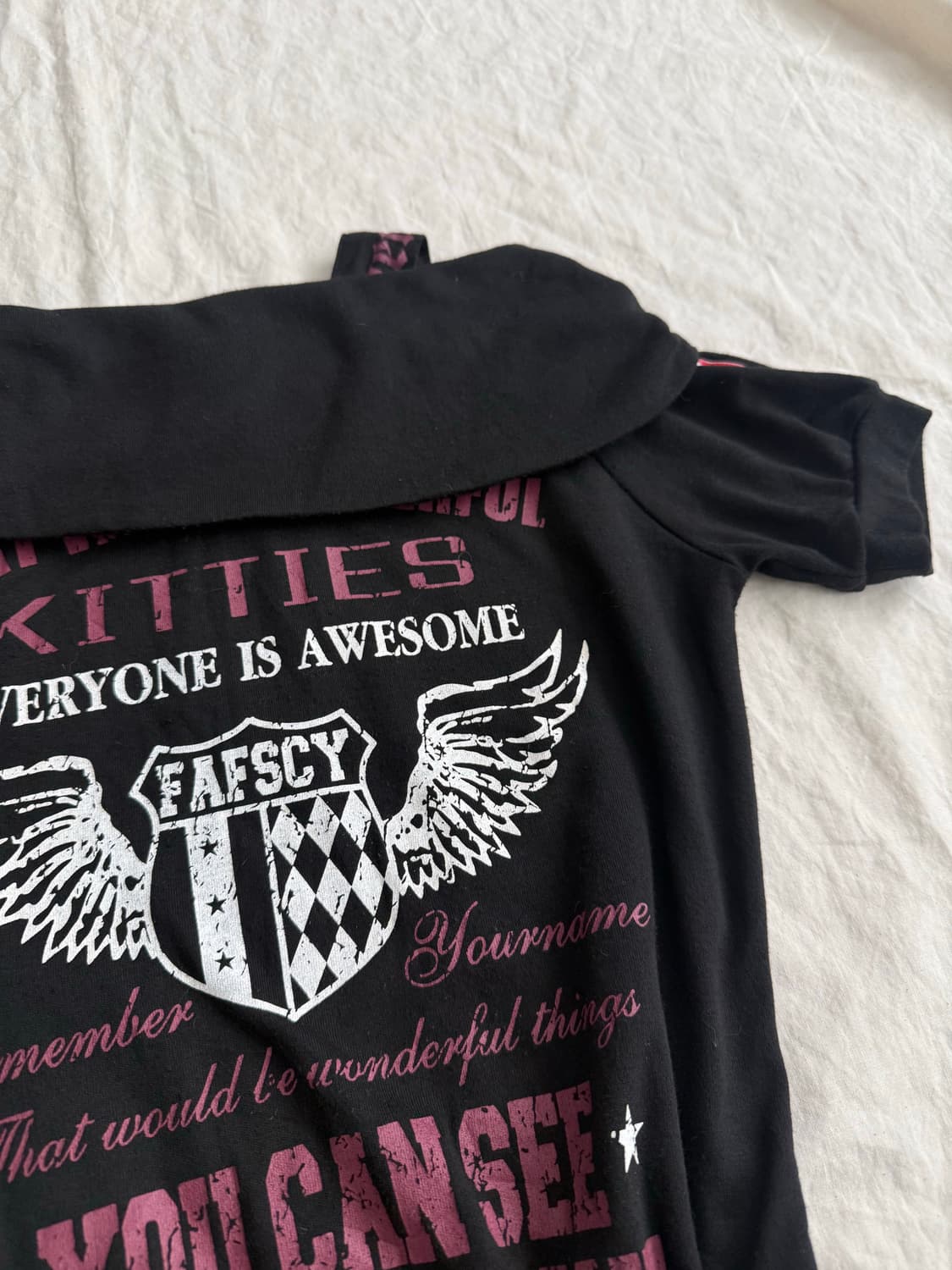 레이디 데이지 갸루펑크 오프숄더 딱붙 원피스집업 상품이미지7