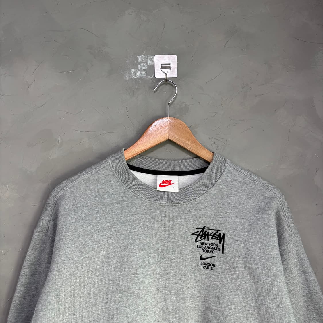 나이키 x 스투시 NRG ZR 맨투맨 헤더 그레이  상품이미지2