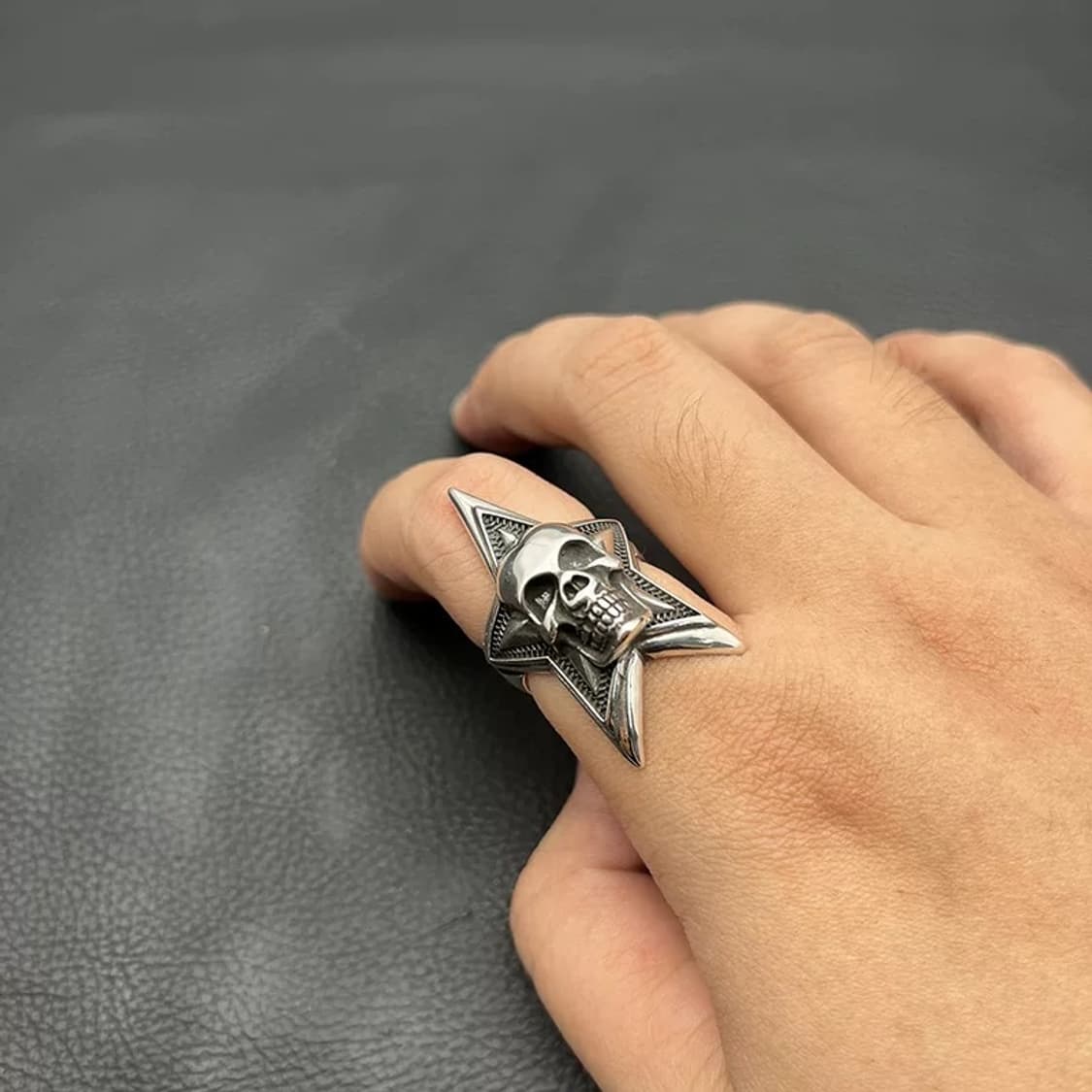빈티지 스타 스컬헤드 링  상품이미지6