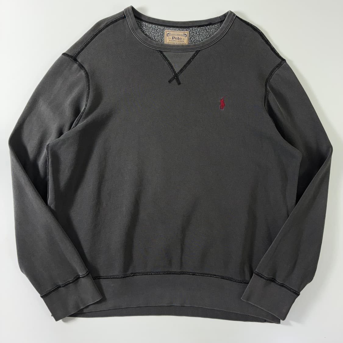 Polo  폴로 랄프로렌 자수 피그먼트 차콜 맨투맨  상품이미지2