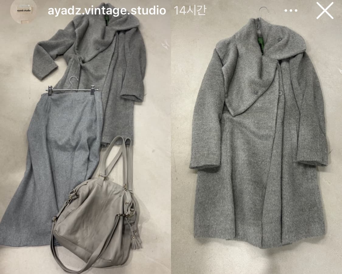 ayadz아야즈 빈티지 코트 일본빈티지 큐빈티지와이즈걸파우닝shop502 상품이미지1