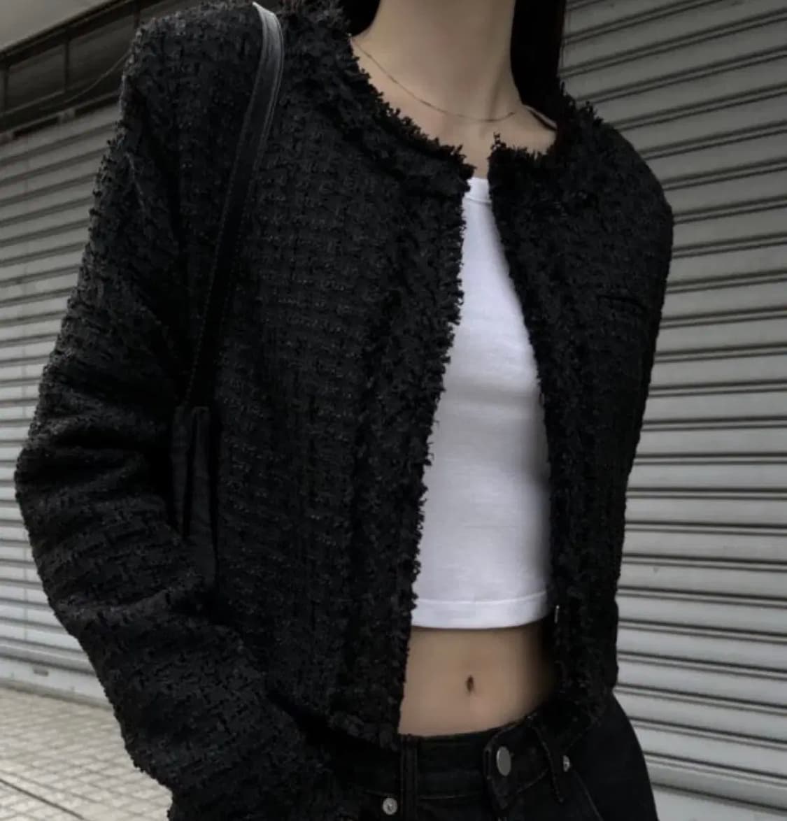 이네기 트위드 자켓 (블랙) 상품이미지2