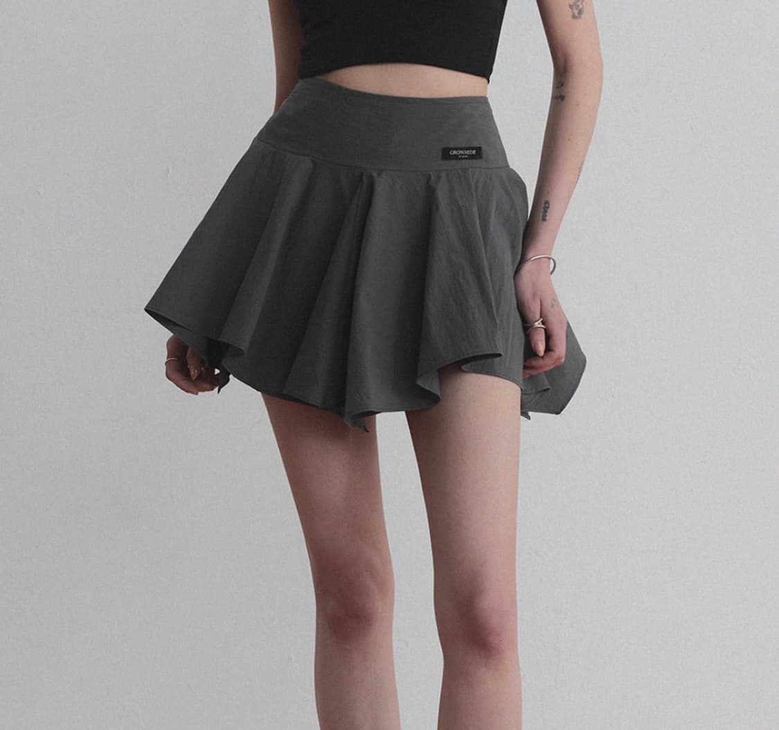 트위 베잉 언발 미니 스커트 챠콜 상품이미지1