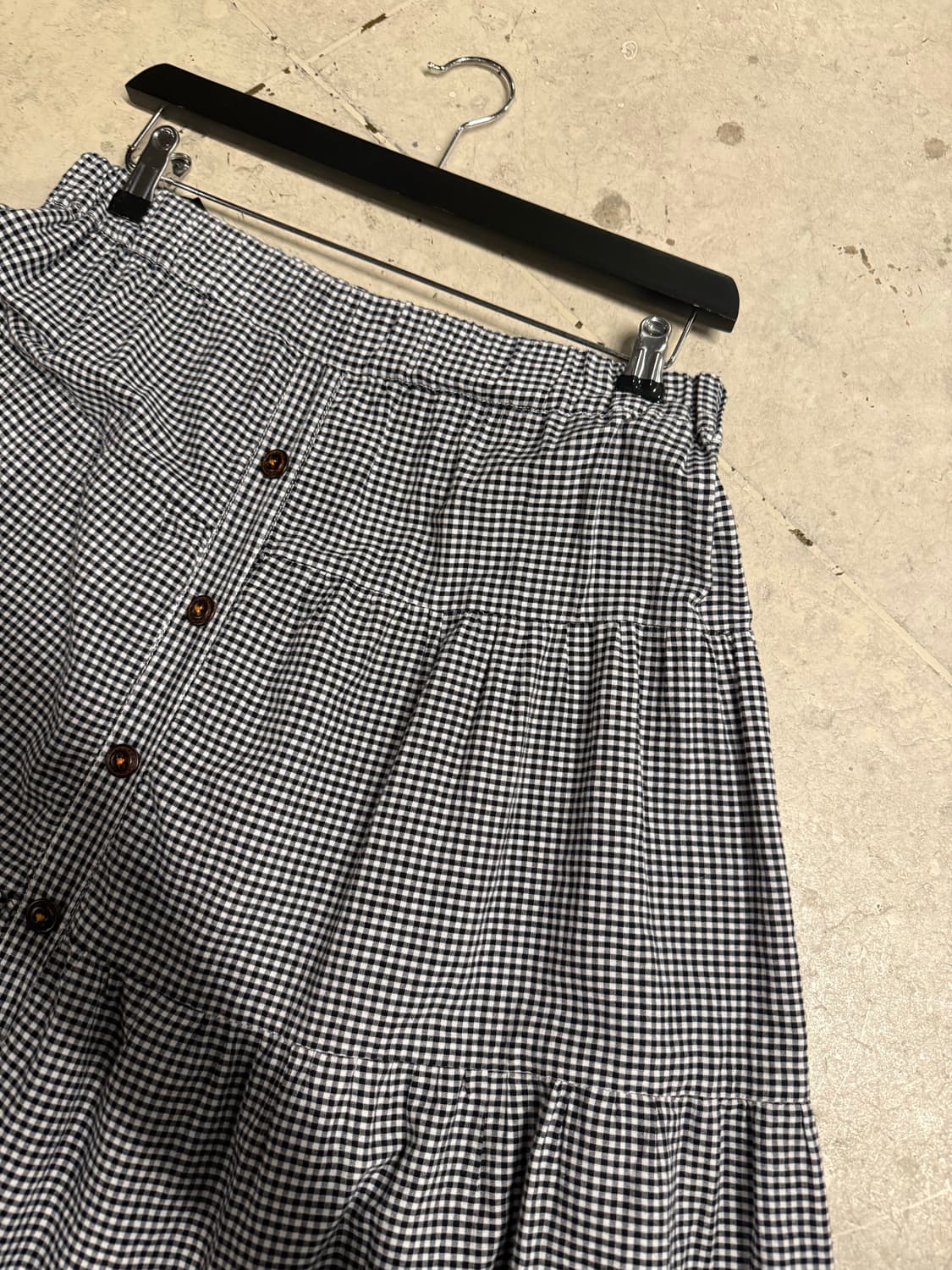 check pattern button-up skirt 상품이미지7
